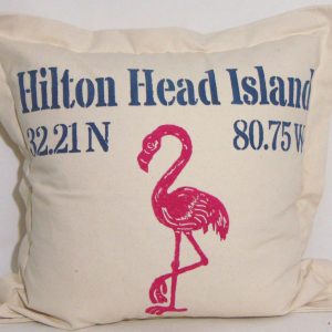 Flamingo Coordinates on Heavy Cotton Canvas