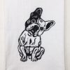 French Bulldog on White Flour Sack Towel
