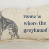 Home is Where the Greyhound is (Steel/Dark Grey) on Heavy Cotton Canvas