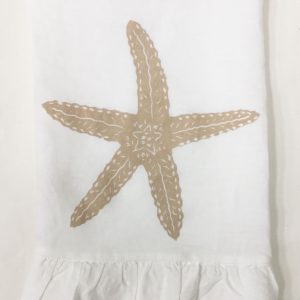 Starfish on Ruffled Linen Towel