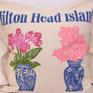 French Tulips and Sea Fan on Heavy Cotton Canvas