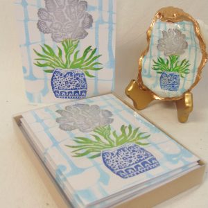 Oyster Shell Topiary Designer Note Cards