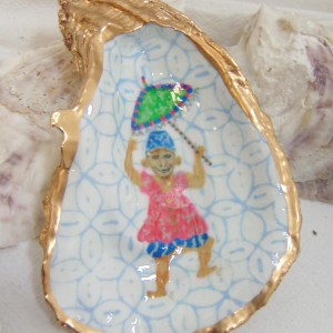 Watercolor  Milly Tony Jewelry Bowl