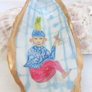 Watercolor Betty Anne Shell Jewelry Bowl