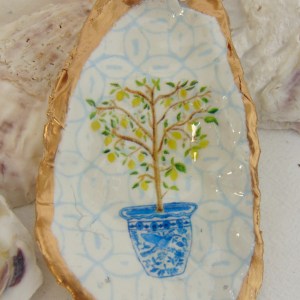 Watercolor Lemon Tree Jewelry Bowl