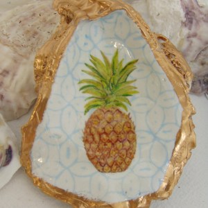 Watercolor Pineapple Jewelry Bowl
