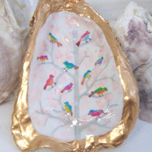 Watercolor Birdies Jewelry Bowl