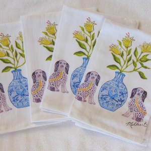 Alternative view of Limited Edition Watercolor Staffordshires Print White Flour Sack Towel