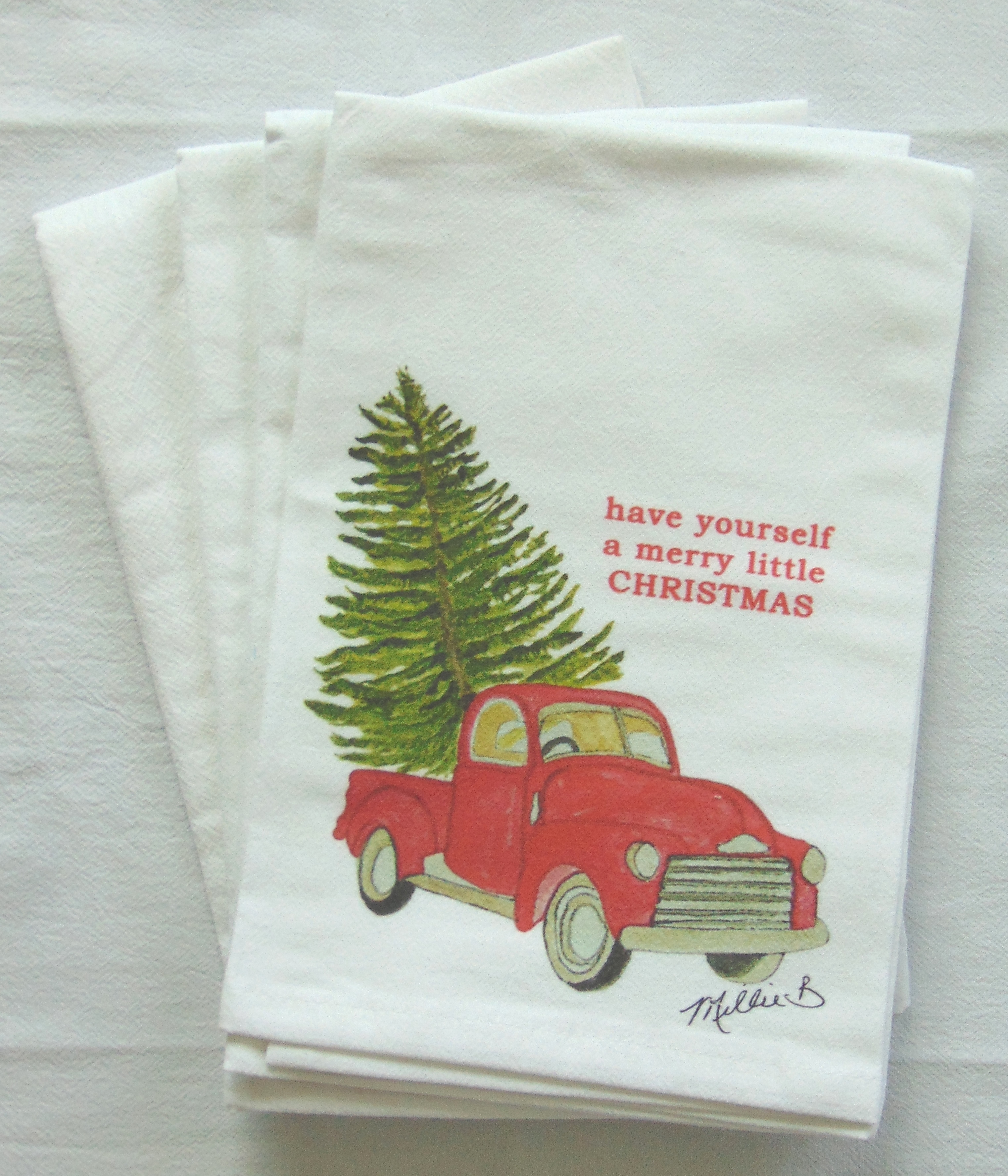 watercolor merry little christmas