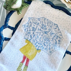 Alternative view of Limited Edition Watercolor She’s All That Print White Flour Sack Towel