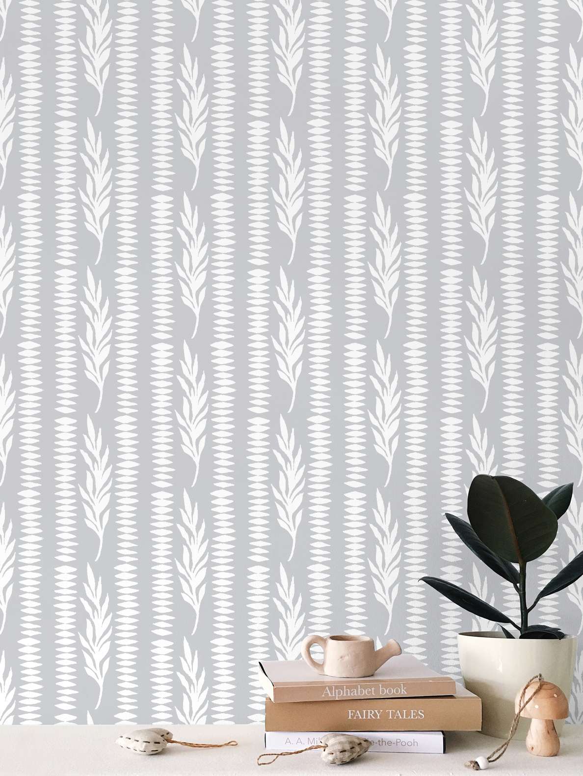LEAFY STRIPE REVERSE GREY