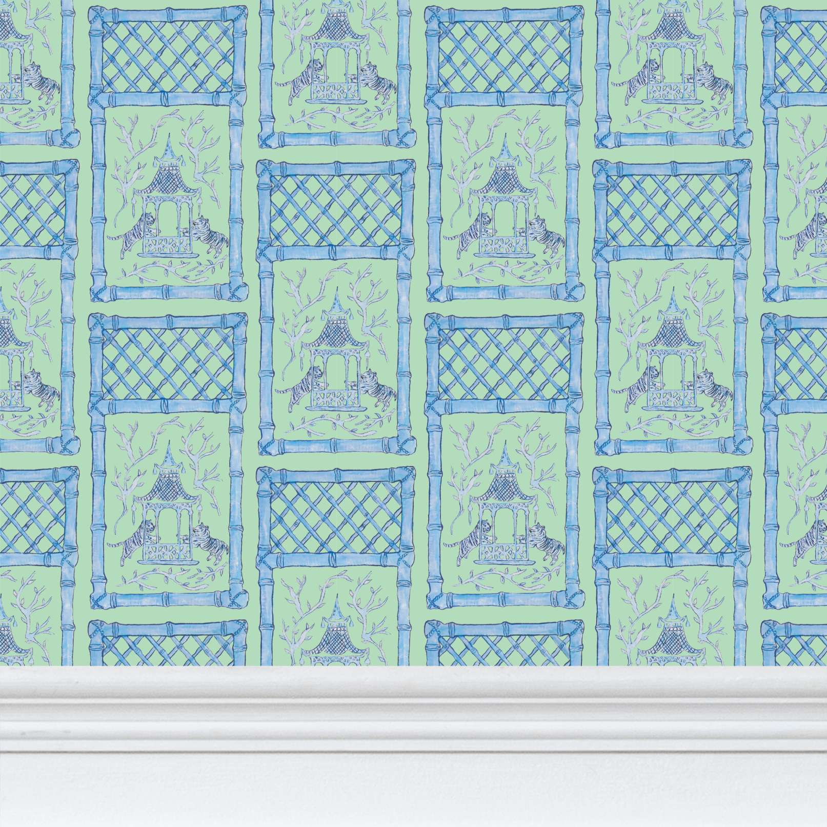 BAMBOO TIGERS GREEN SOLID