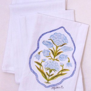Alternative view of Limited Edition Watercolor Folly Poppy Print White Flour Sack Towel