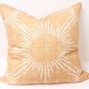 Limited Edition Sunburst Natural Linen Pillow Cover With Welt