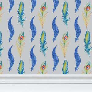 Alternative view of Watercolor Feathers Oyster Shell Bowl