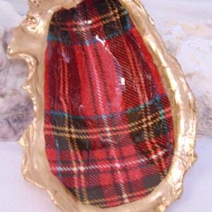 Watercolor Heritage Plaid Oyster Shell Bowl