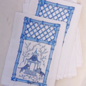 Alternative view of Limited Edition Bamboo Tigers Print White Flour Sack Towel