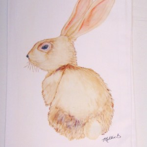 Limited Edition Bella Bunny White Flour Sack Towel