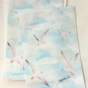 Alternative view of Limited Edition Seagulls White Flour Sack Towel