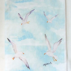 Limited Edition Seagulls White Flour Sack Towel