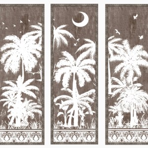 Palm Tree Silhouettes Small Panel Prints