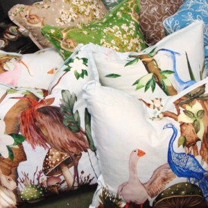 Alternative view of Limited Edition Coffee Modern Flora Pillow Cover With French Pleated Flange