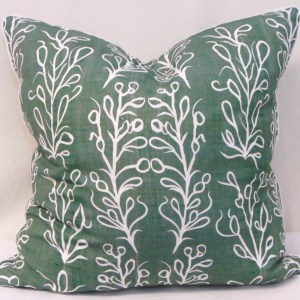 Limited Edition Hunter Modern Flora Pillow Cover With French Pleated Flange