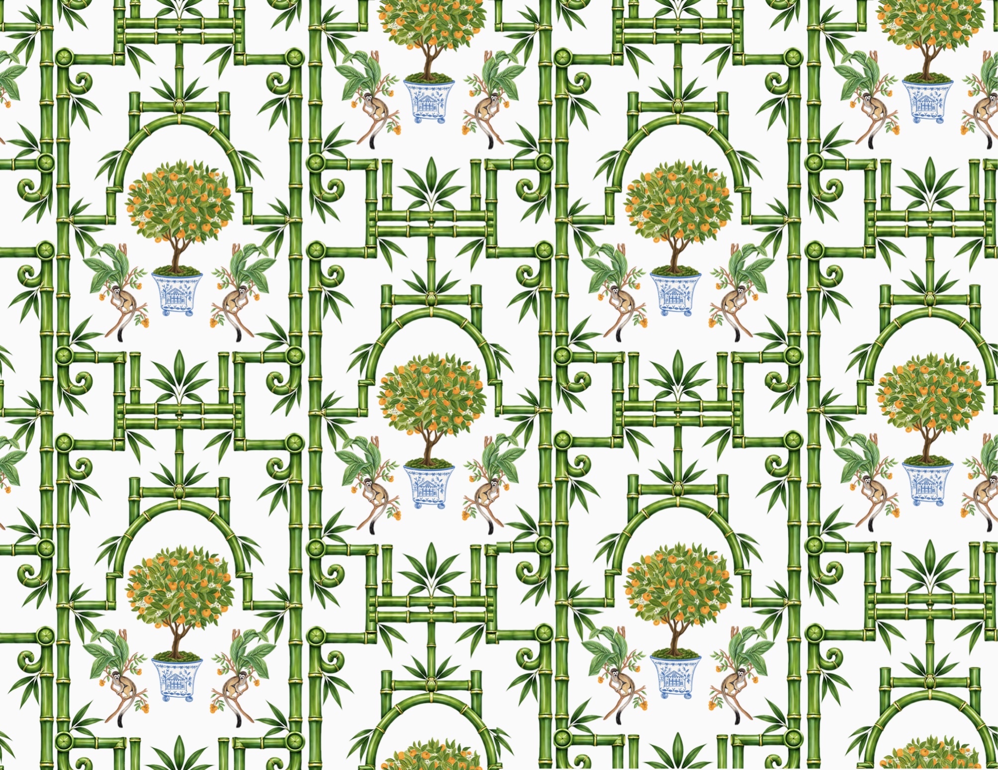 Bamboo and Orange Topiary - Image 3